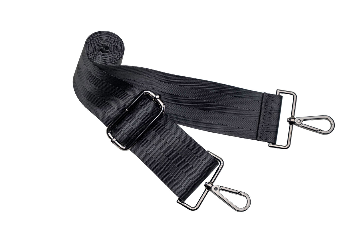 White Ripstop HydroBag with Black and White Striped Strap