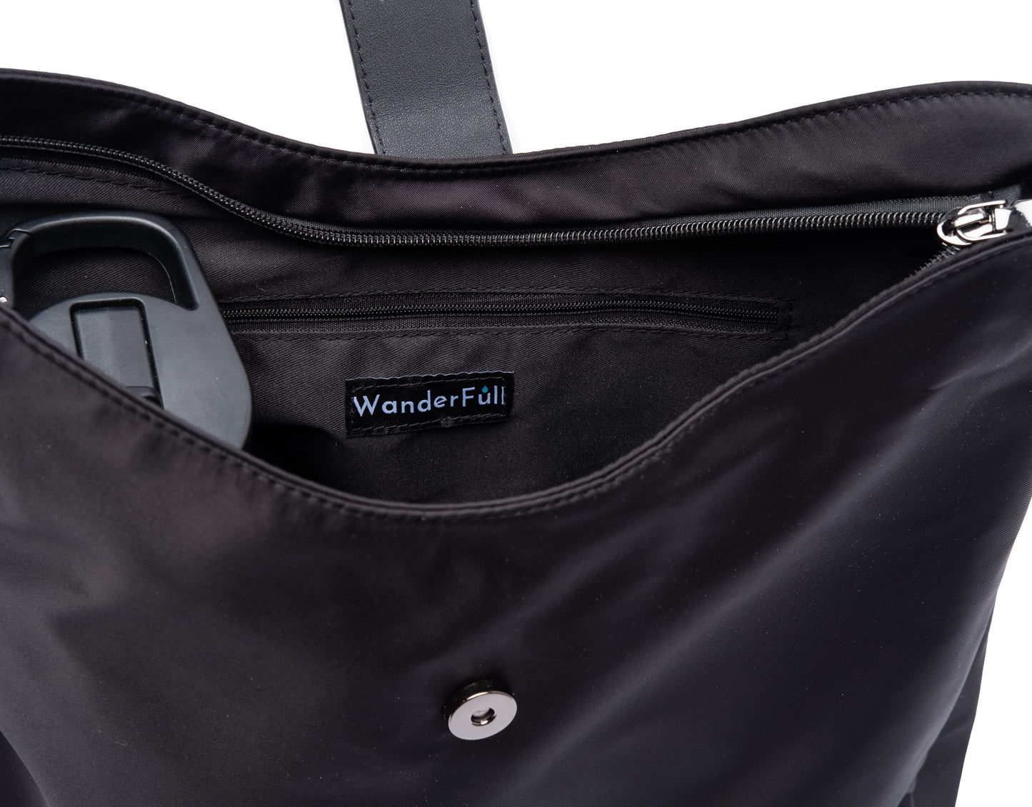 Wholesale - Black HydroHobo Bag with Gunmetal Hardware