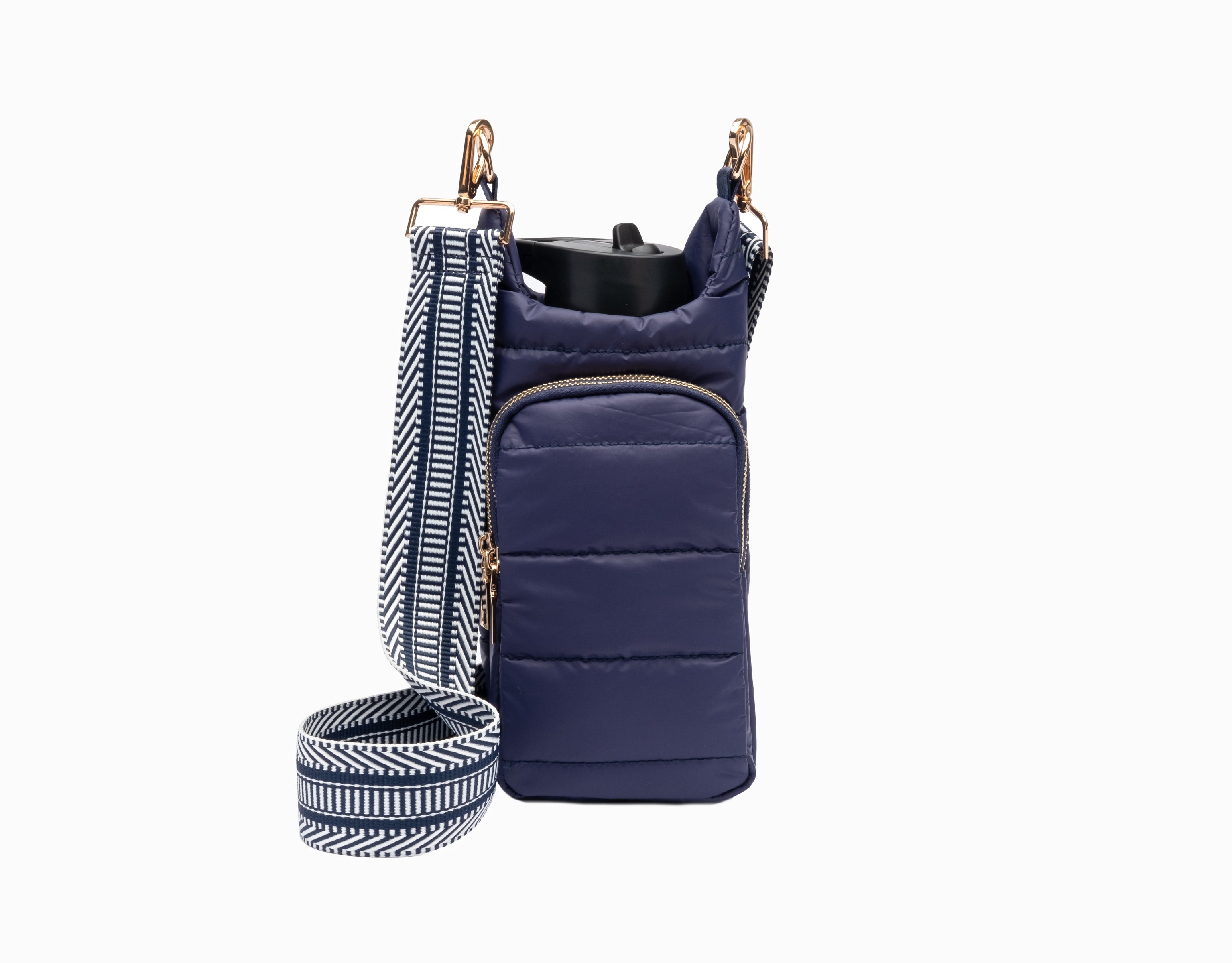 Wholesale - Island Navy Blue Matte HydroBag with Navy/White Woven Strap