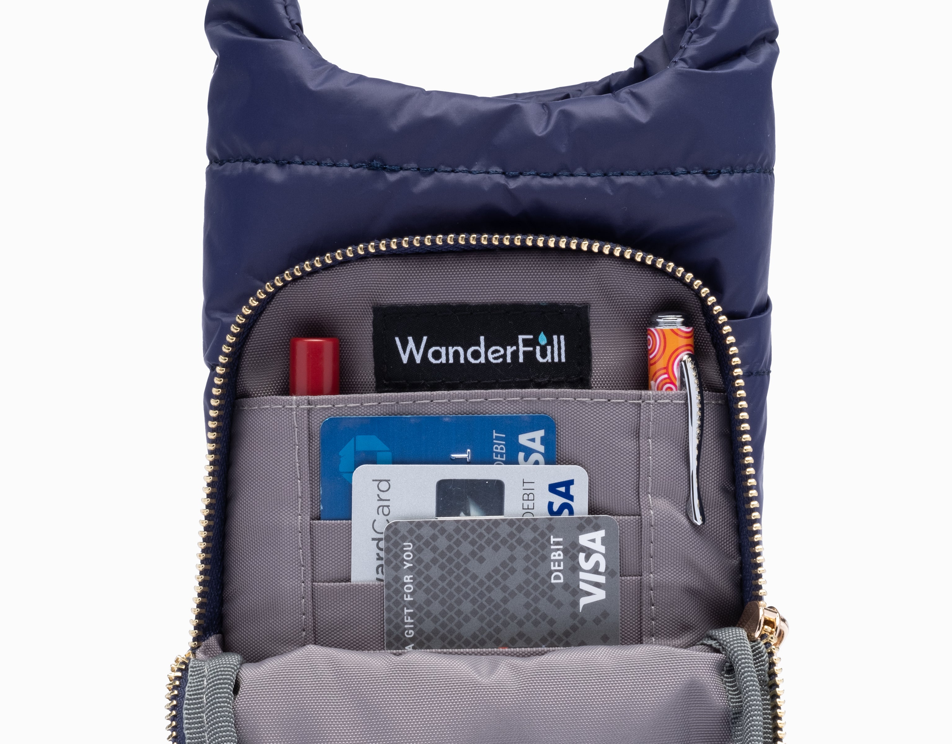 Wholesale - Island Navy Blue Matte HydroBag with Navy/White Woven Strap