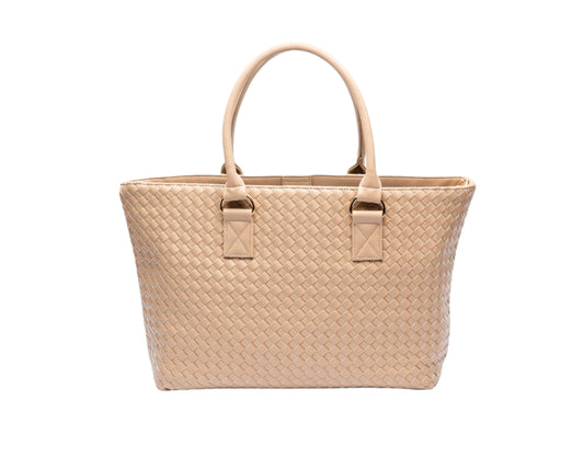 Tan Woven HydroTote- Vegan leather