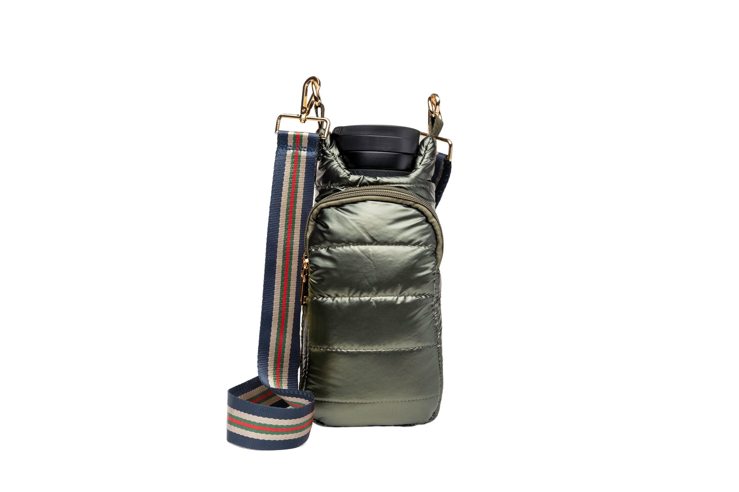 Wholesale - Army Green Shiny HydroBag with Navy/Green Strap