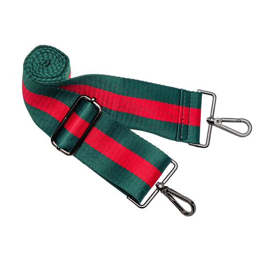 Red/Green Strap with Gunmetal Hardware